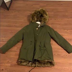 Hollister Faux Fur lined Winter Coat